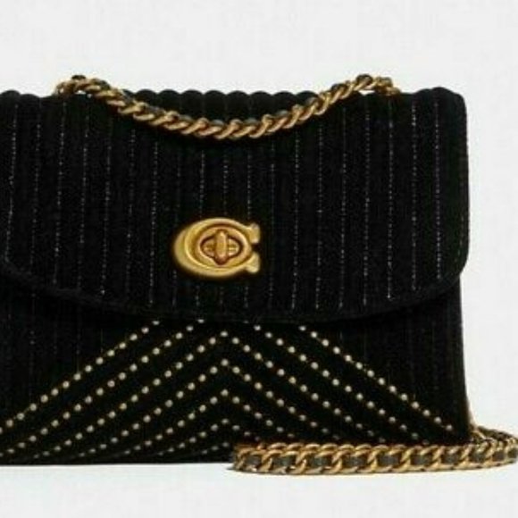 NWT COACH Parker 18 Black Shoulder Bag Quilting Purse - Picture 5 of 16